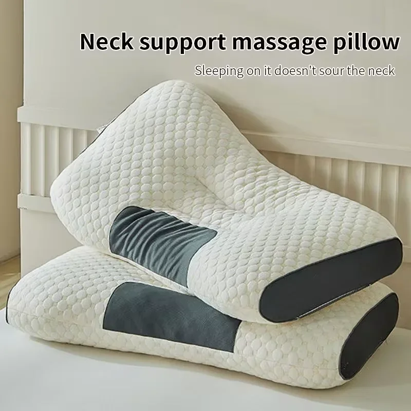 Neck Pillow Sleep Pillow Neck Massage Pillow For Sleeping Home Orthopedic Pillow Soy Fiber SPA Help Sleep and Protect Neck