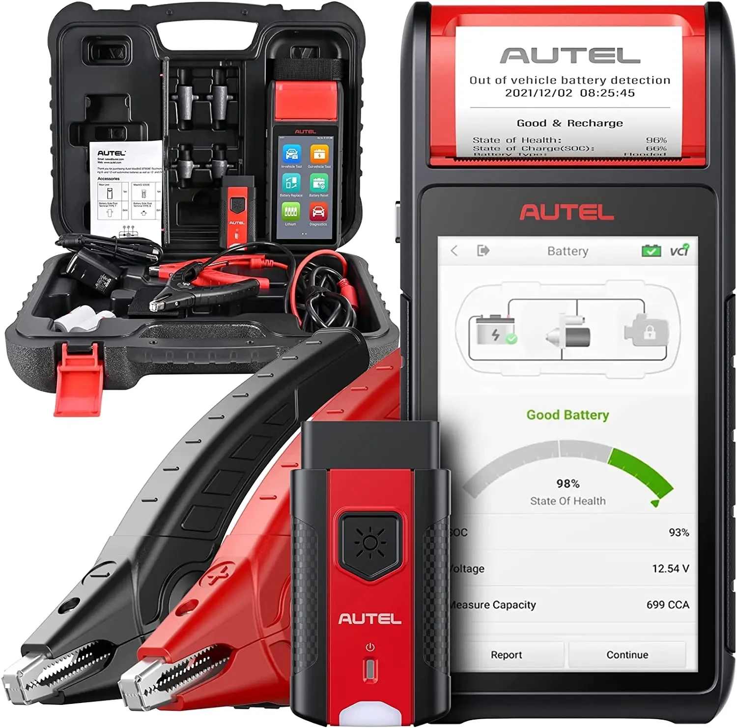 Autel MaxiBAS BT608 Battery Tester Intelligent Battery Health Cold Cranking Ability Electrical System Diagnostics Tool