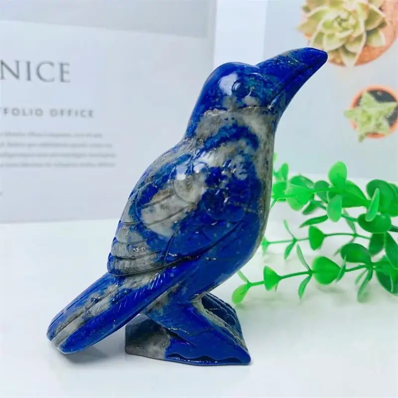 8CM Natural Lapis Lazuli Crystal Bird Carving Animal Statue Healing  Gemstone Crafts For Home Decoration Gift 1pcs - AliExpress