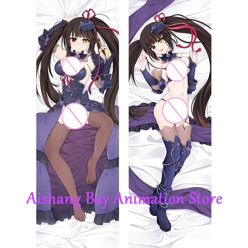 

Dakimakura Anime Pillow Cover Tokisaki Kurumi Double Sided Print Life-size Body Decoration