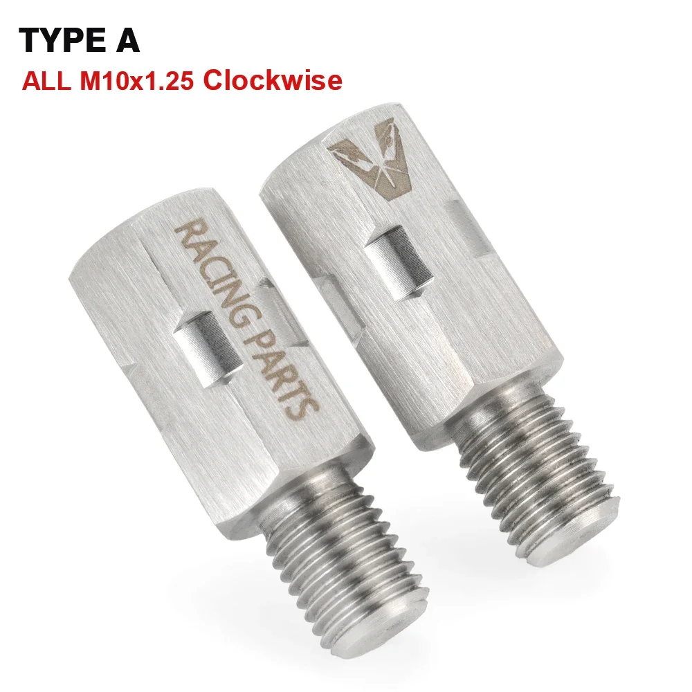 Motorcycle Mirror Motorcycle Mirrors 2PCS Motorcycle Mirror Adapter M10 Clockwise Universal Rearview Mirror Screw Thread Adapter Extension 10mm Heighten