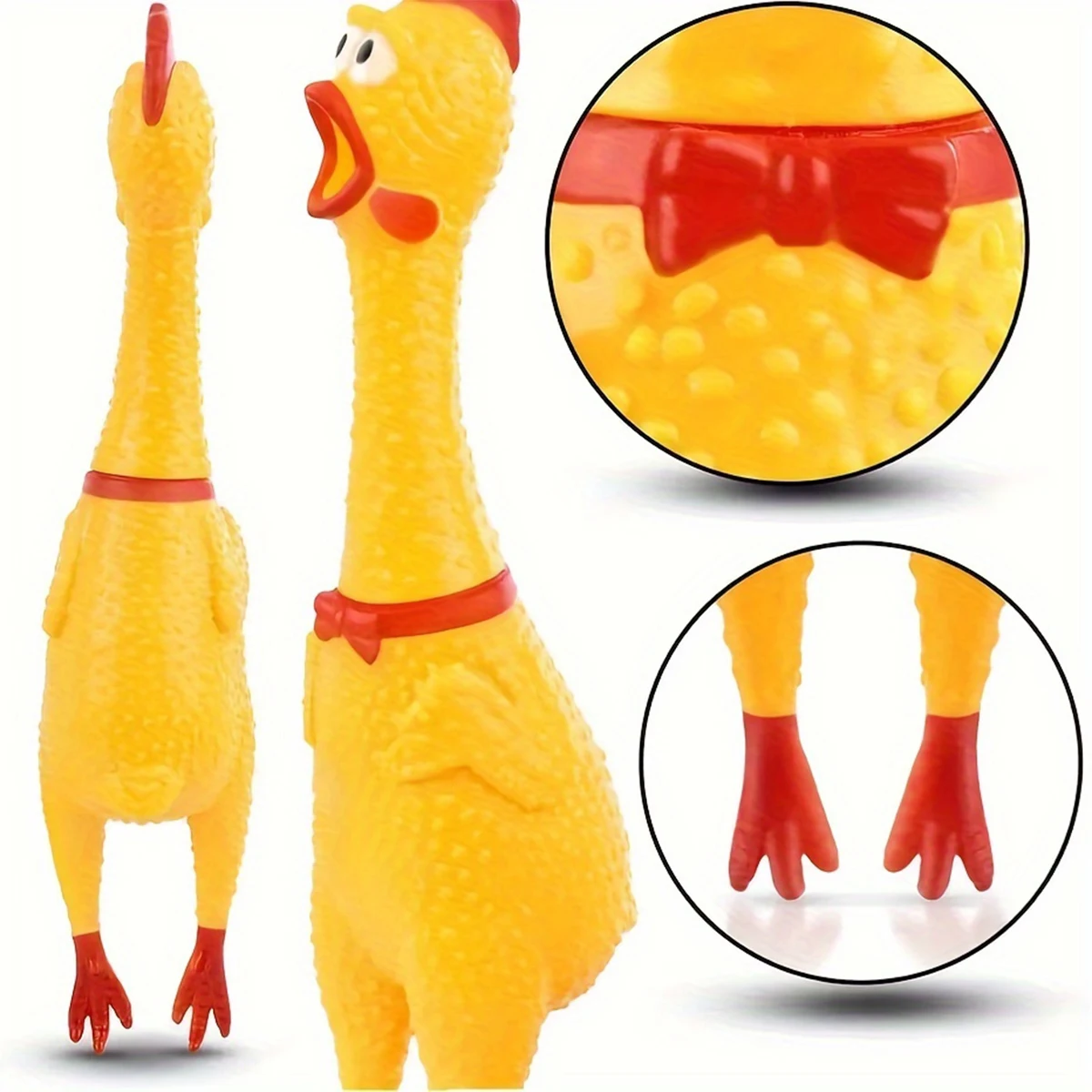 Chicken toy 1 Piece Funny Squeaking Rubber Squeezing Chicken