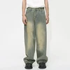 IEFB Vintage Gradient Baggy Jean Trousers Trend Men's Fashion Distressed Y2k Style Personality Wide Leg Casual Denim Pant 9C1149 2