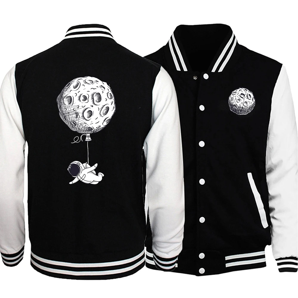 thumbnail image 1 of Ropa divertida de astronauta volando con globos como la luna para hombre, abrigos de gran tamaño de estilo hip hop, moda masculina, ropa masculina que combina con todo, jerséis, 1 of 4
