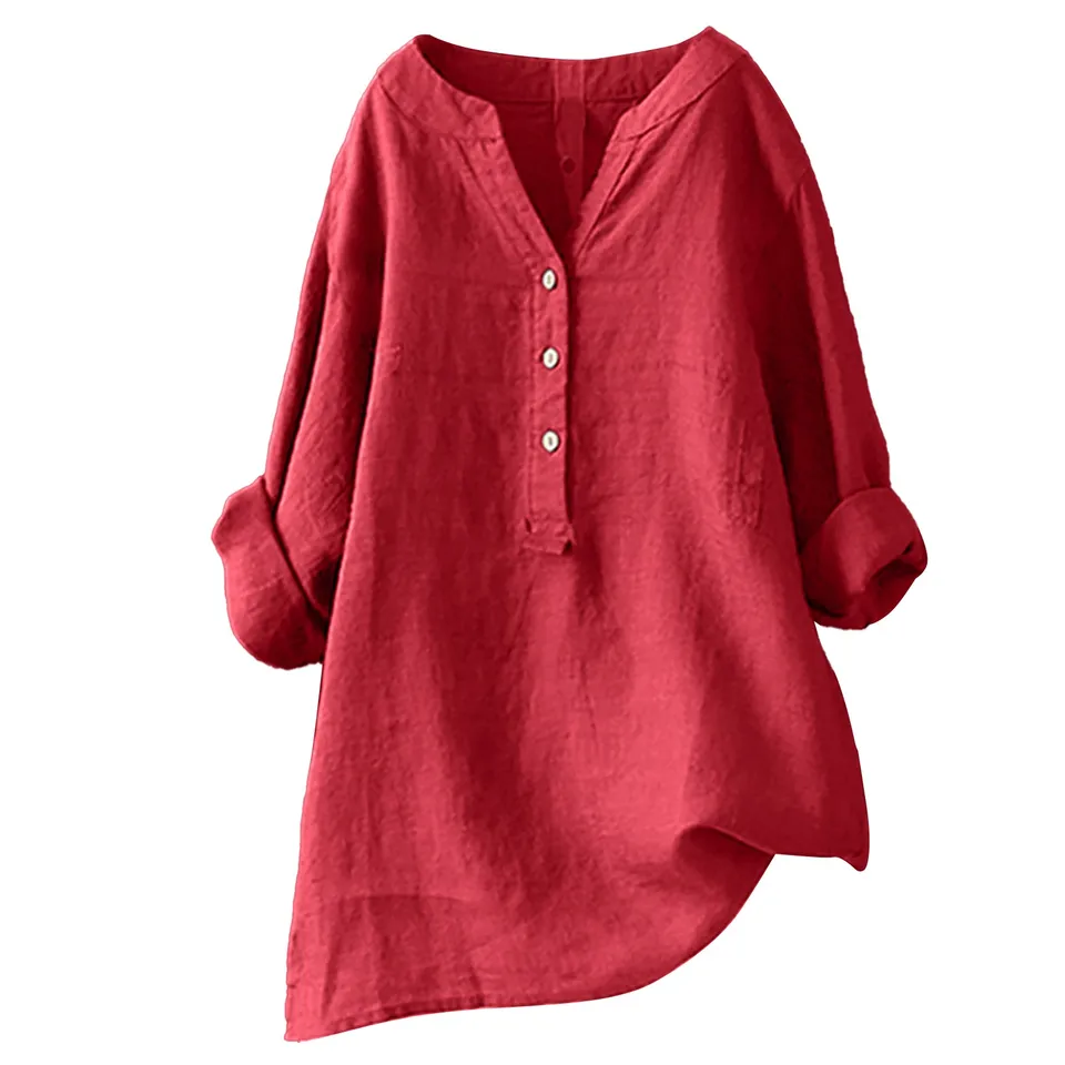 Casual Women's Button Down Blouse Tops
