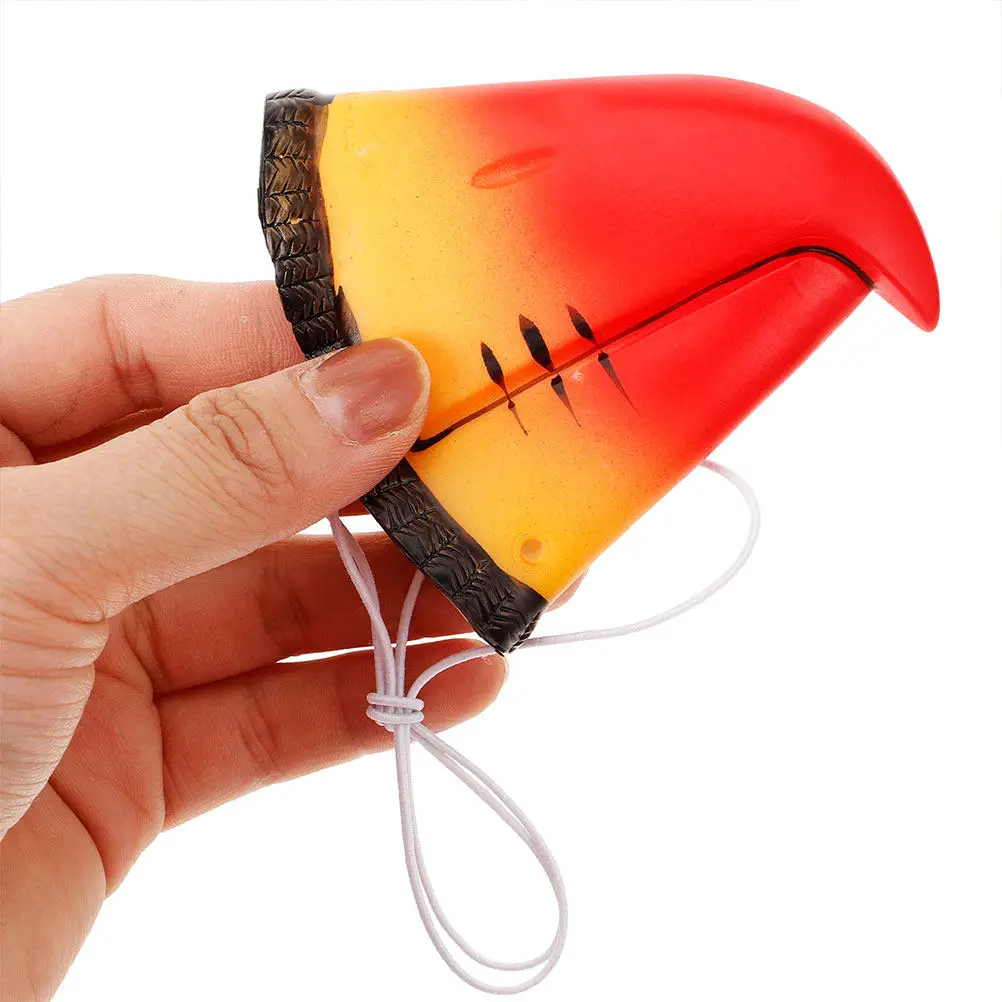 3Pcs 컴팩트 휴대용 앵무새 코 소품 사진 소품을위한 현실적인 새 부리 디자인 무대 공연 의상 파티 코스프레