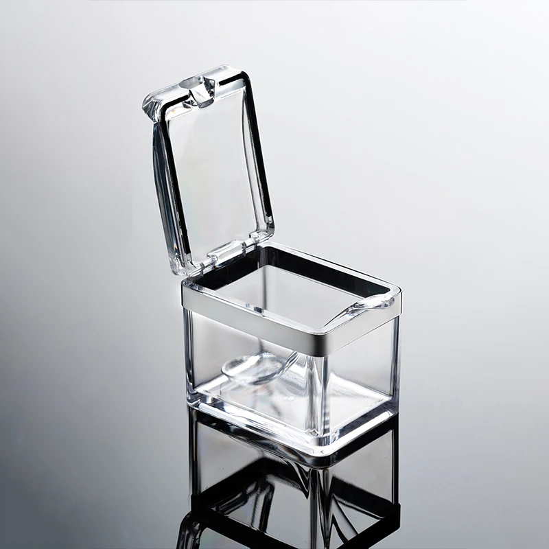 Seasoning Jar Clear Seasoning Box Set of 4 Crystal Seasoning Storage Container Spoon Rack Spice Pots
