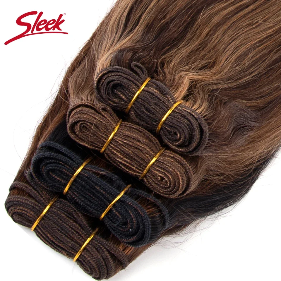 Sleek Brazilian Straight P4/27 P6/27 Brown P4/30 P1B/30 Human Hair Weave Bundles 100% Natural Rmy Hair Extension 10 To 26 Inches 6