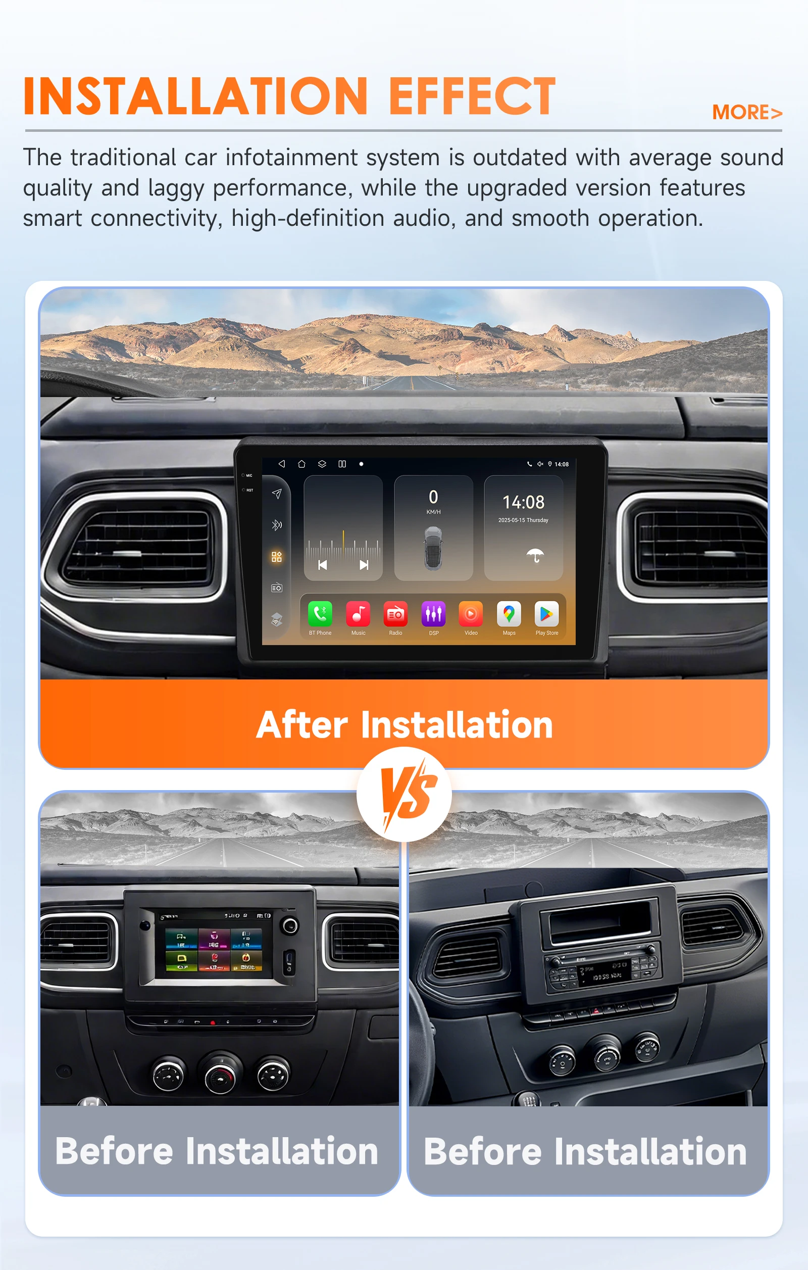 2Din 360-Grad-Kamera Carplay Android 14 Autoradio für Renault Master 2019-2022 Auto-Multimedia-Player Intelligenter Bildschirm Autoradio GPS – Detail 4