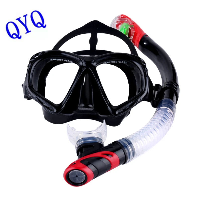 Qyq Professional Diving Mask Seal Waterproof Full Dry Snorkel Set