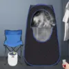 Portable Steam Sauna for Home Spa Sauna Tent Sauna Box with 2L Steamer Remote Control Folding Chair 3