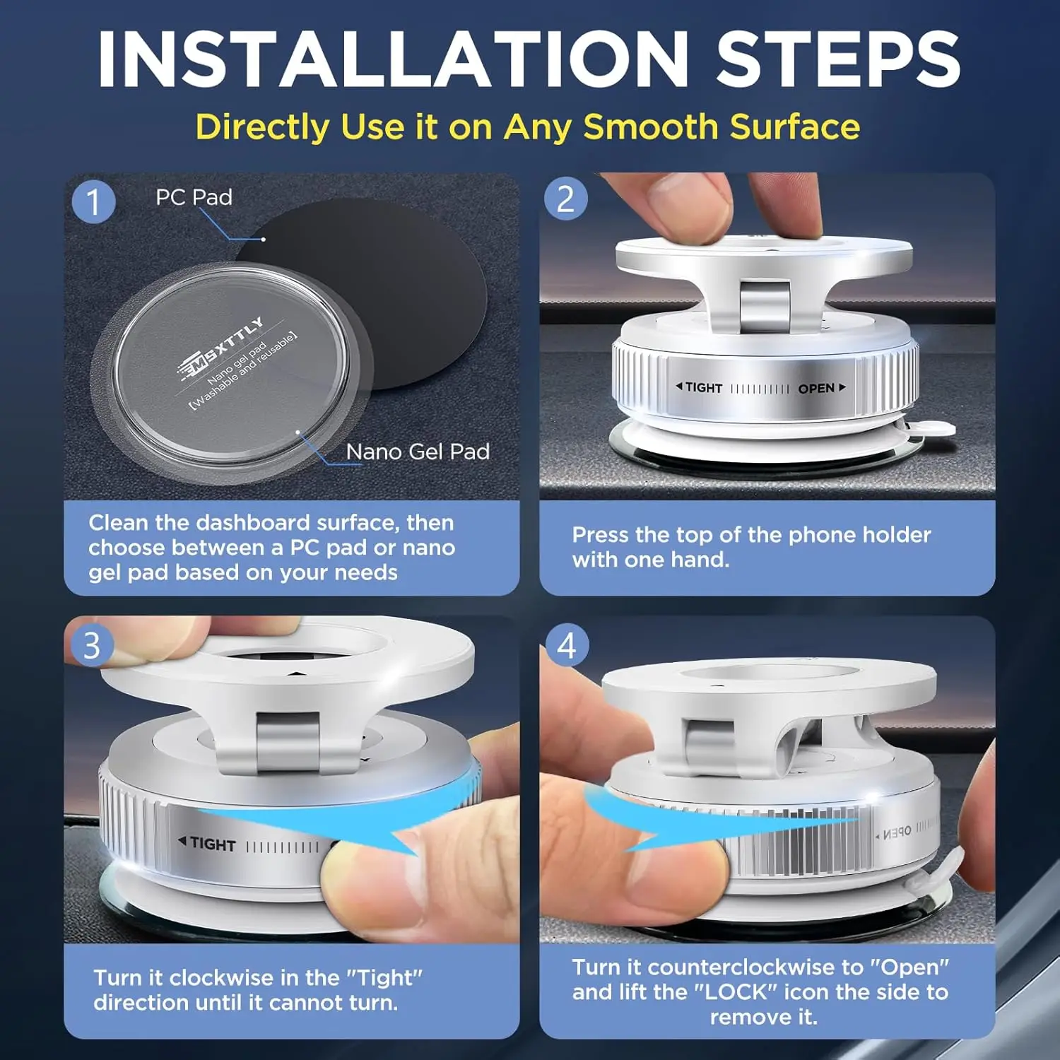 Vacuum Magnetic Phone Holder for Car Suction Cup Phone Mount Adjustable Suction Phone Mount 2026 Upgraded Vacuum Magnetic