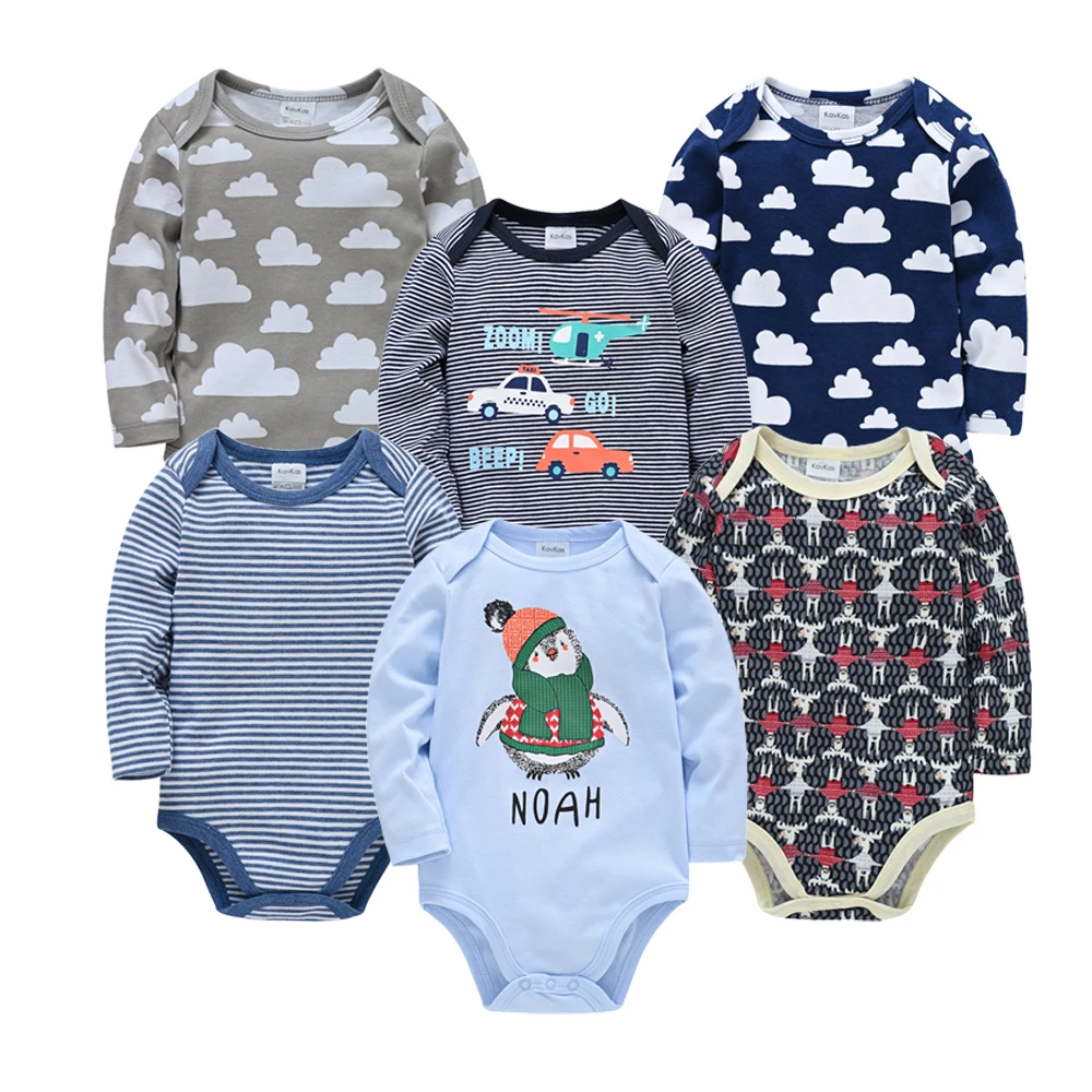 Bodysuit 12 Month Jumpsuit Spring Autumn Baby Bodysuits 3/6 PCS