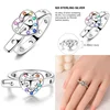 925 Sterling Silver Colorful Rings Sparking Zirconium Ring Popular Wedding Rings For Women Jewelry Anniversary Friend Lover Gift 5