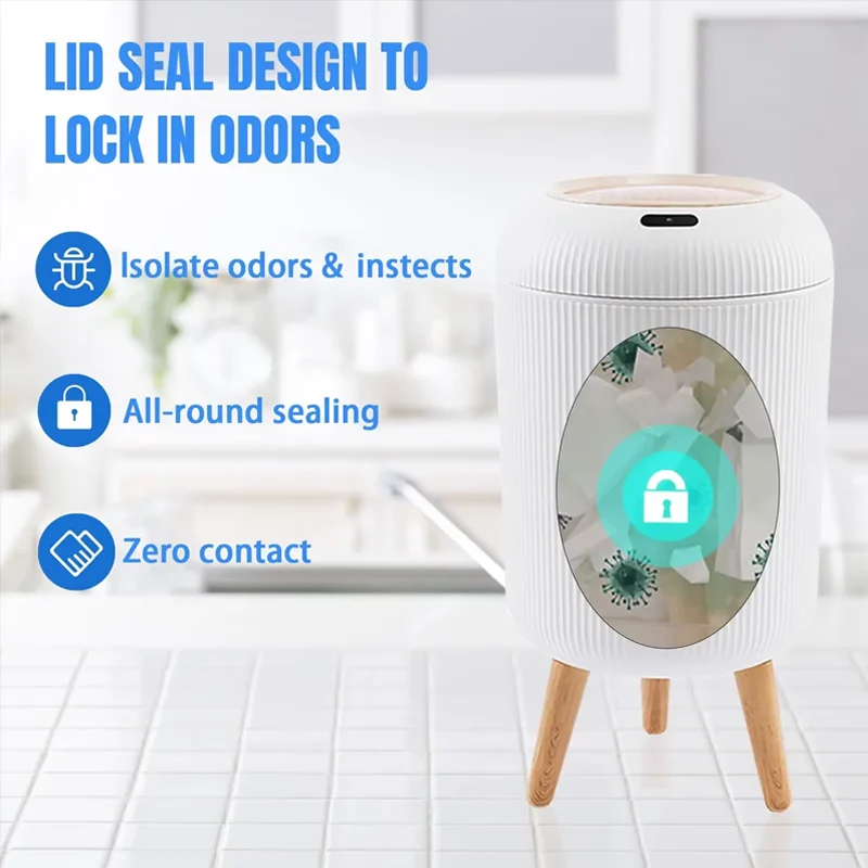 سلة مهملات ذكية مستشعر 10 لتر