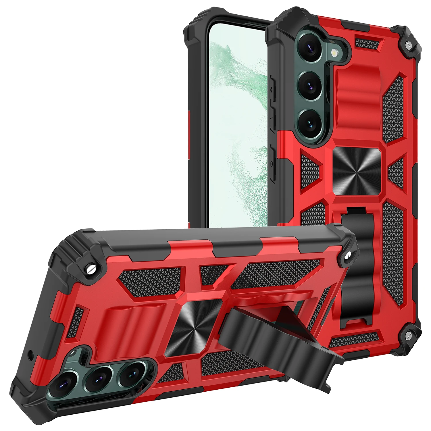 Shockproof Dual Layer Case with Built-in Kickstand