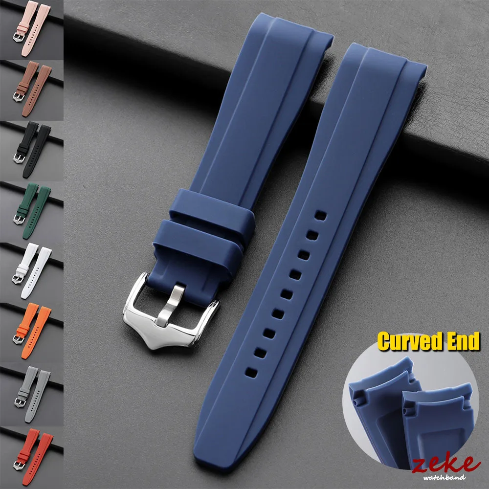 Universal Waterproof Silicone Sports Wristband – Curved End Rubber Strap