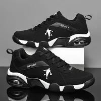 Baskets de course pour hommes en plein air confortable en cuir + maille chaussures de marche hommes Jogging formateursTenis Masculino Zapatillas Hombre 2