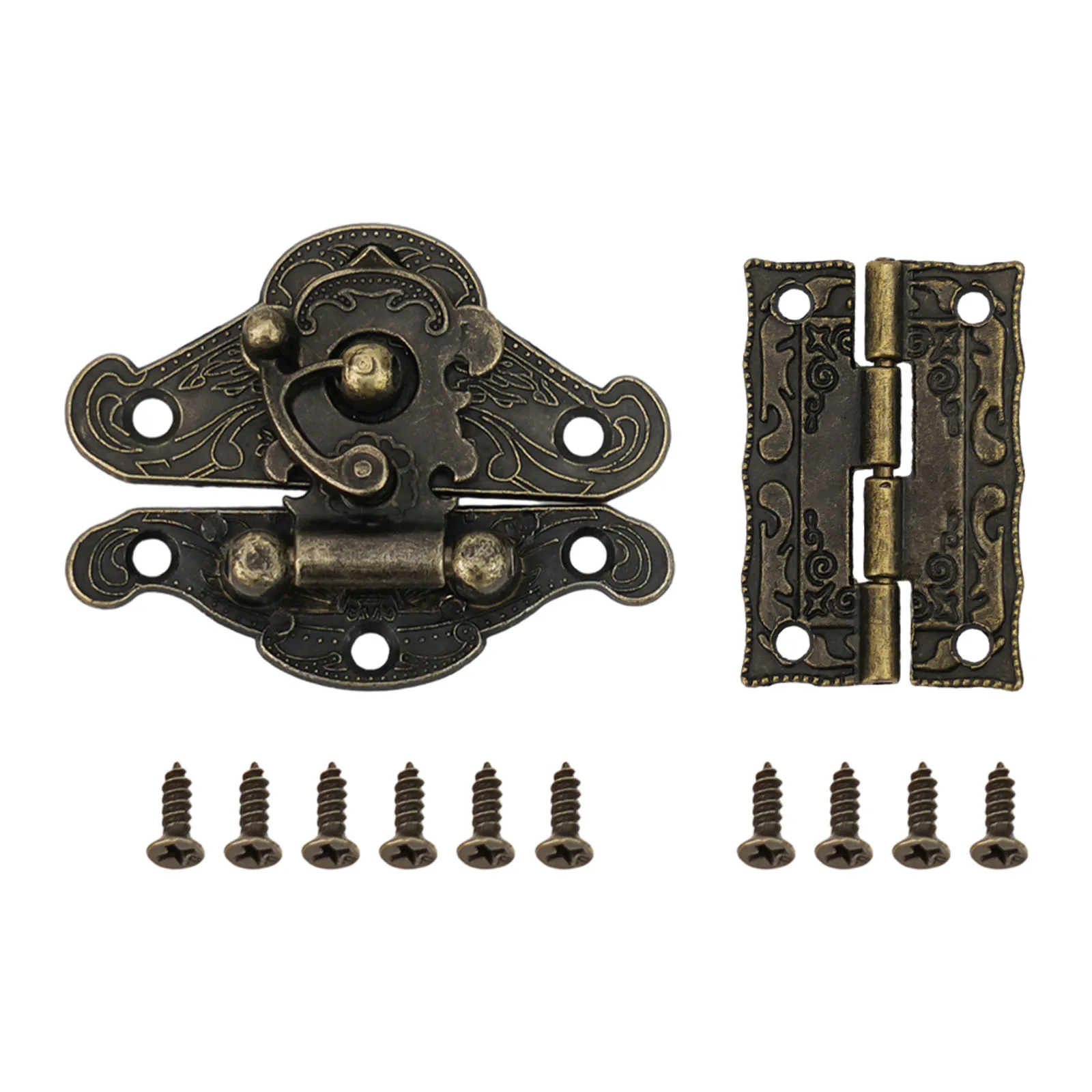 Description Picture 4 of itemHigh Quality Home Office Shop Locking Hasps Hinges Cabinet Hinge Easy To Install Hardware Vintage Design