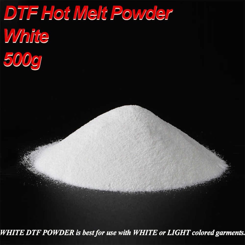 Dtf Hot Melt Transfer Powder Adesivo Preto ou Branco para Epson Direct to Film Máquina de Impressão de Camisetas 500g - Imagem 4
