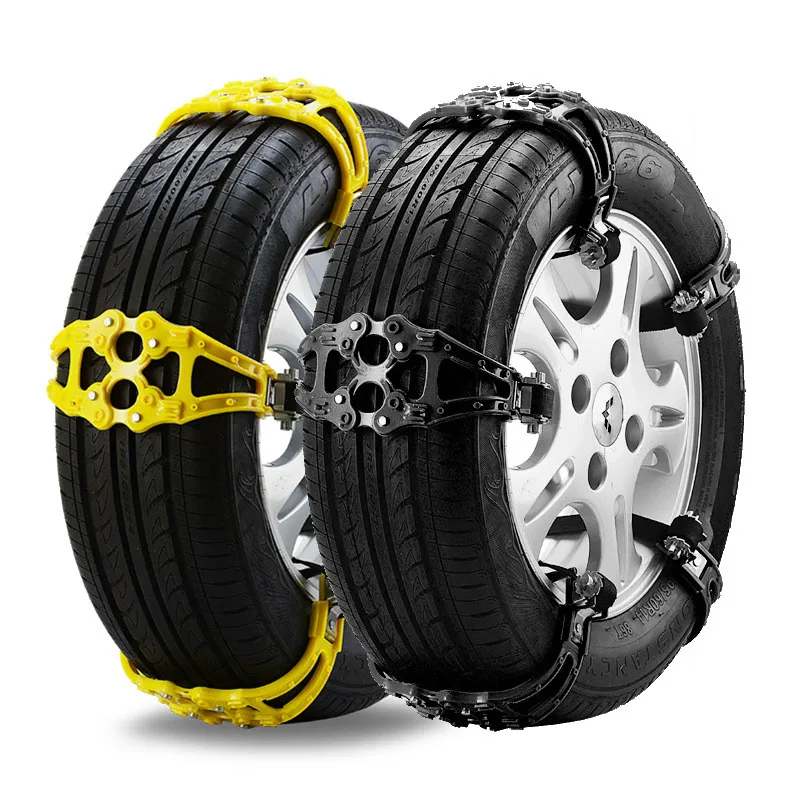 4Pcs TPU Snow Chains Universal Car 165-265mm reinforced and Thickened General-purpose Winter Vehicle Tire Anti-skid Chain