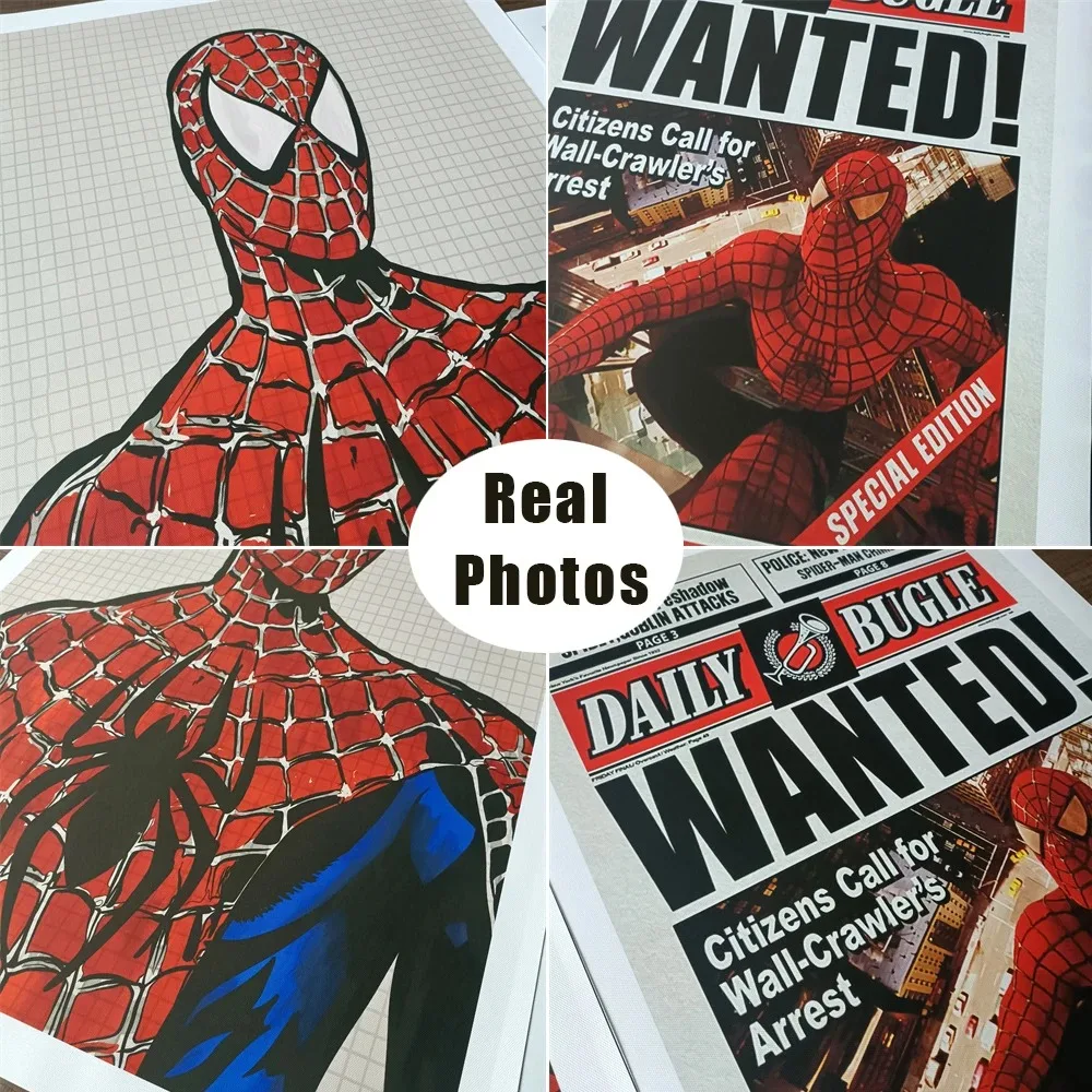Disney Spiderman Movie Poster Painting No Way Home Daily Newspaper Canvas Wall Art