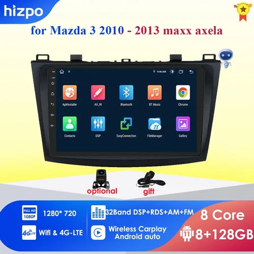 Buy Für Mazda 3 2010-2013 maxx axela android 10 auto Dvd GPS RADIO Stereo 1g 16g WIFI FREIES KARTE Quad Core 2 din Auto Multimedia Player