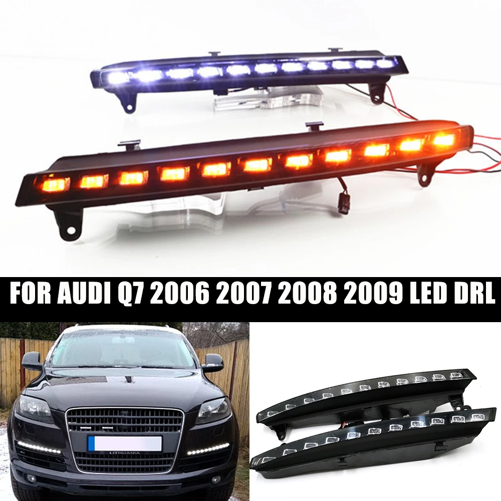 Car LED For Audi Q7 2006 2007 2008 2009 LED DRL Daytime Running Lights