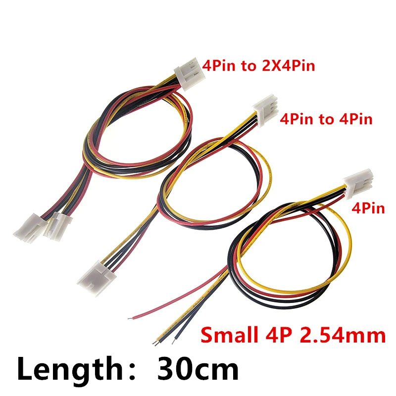 

2Pcs/lot ITX FDD Floppy 4Pin Female 2.54mm to 2X4Pin Female dual 4Pin small 4pin Converter power supply Leads Cable Cord 30CM