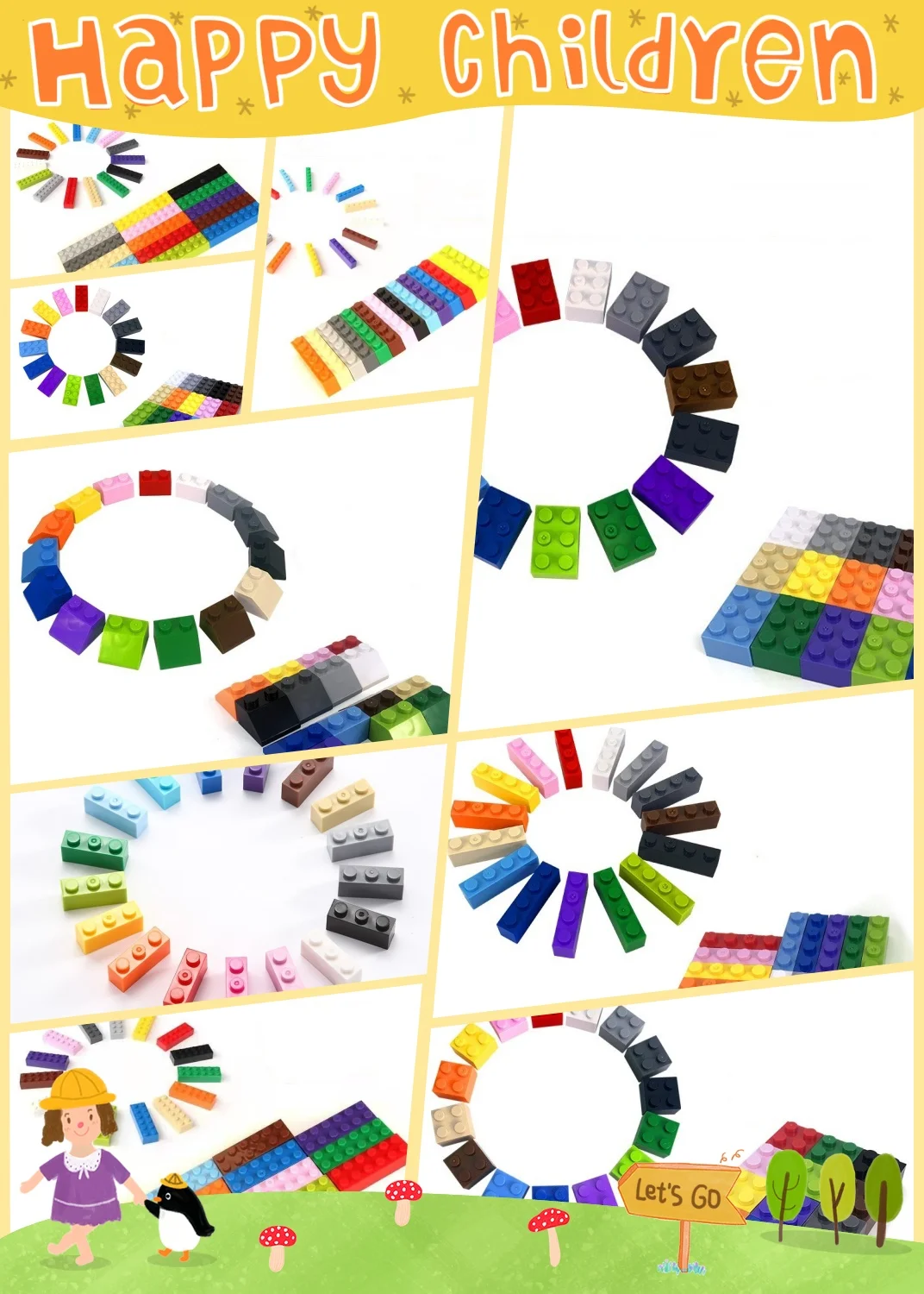 100G Compatibile Con Blocchi Sfusi Lego Mattoni Alti/Bassi/Smussati 2*8 Punti 2*6/ 2*4/ 2*3/ 2*2/1*1/ 1*2/1*3/ 1*4/ 1*6 Punti