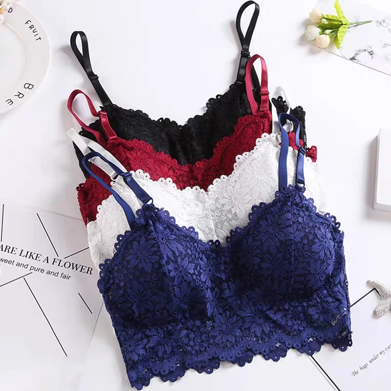 Red Solid Ladies Brassiere Bra Push Up Bralette Crop Top Bustier Bralet  Sexy Hot Underwear Bras For Women Soutien Gorge Femme