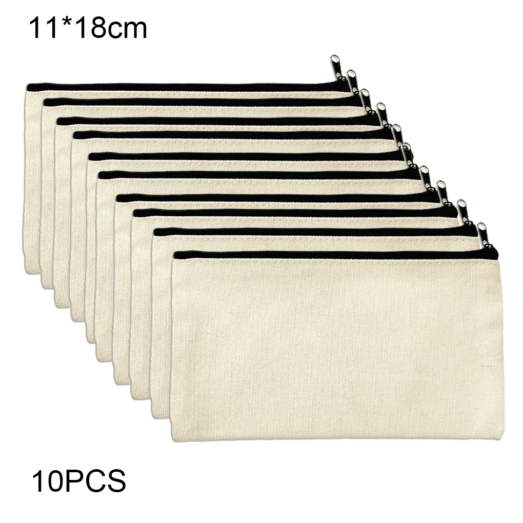 10pack/lot Store Your Keys And Pencils With These Canvas Stationery Bags Stationery Boxes Hand Drawn Bags Makeup