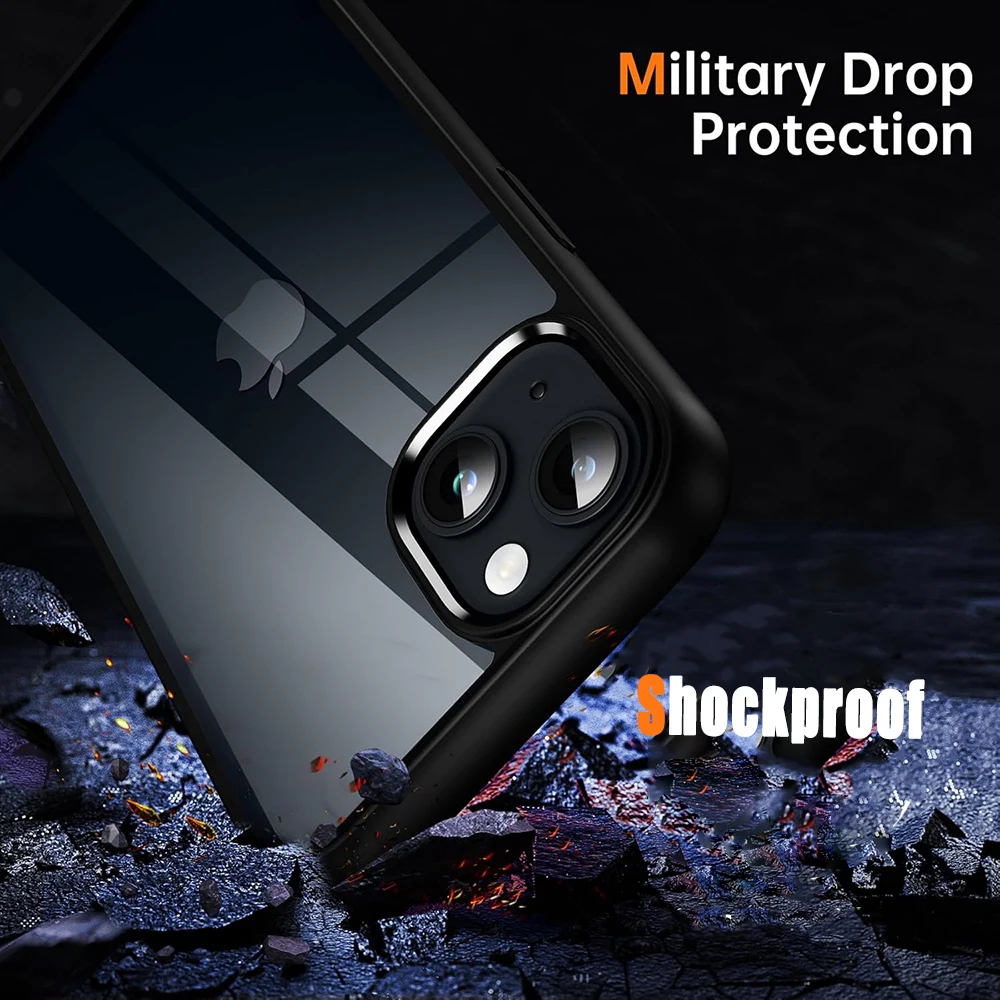 Shockproof Silicone Lanyard Phone Case with Transparent Protection Back Cover