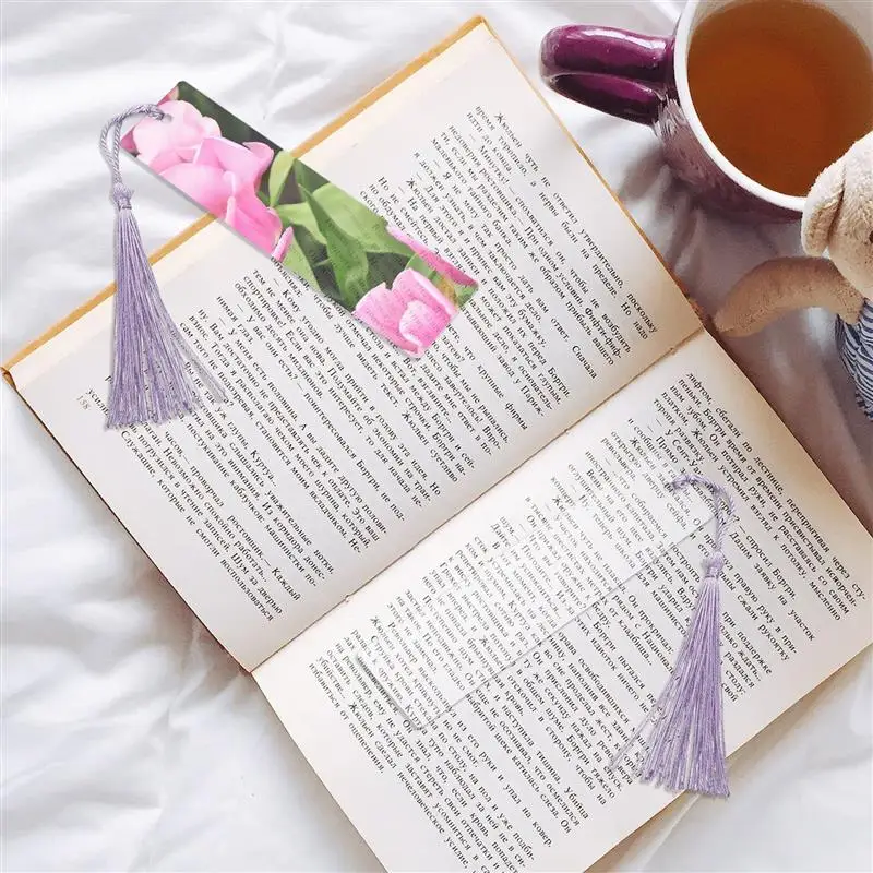 30 Sets Blank Clear Acrylic Bookmarks Rectangle Craft Transparent Acrylic Book Markers With 20Pcs Small Bookmark Tassels bookmarks stationery supplies,acrylic bookmark