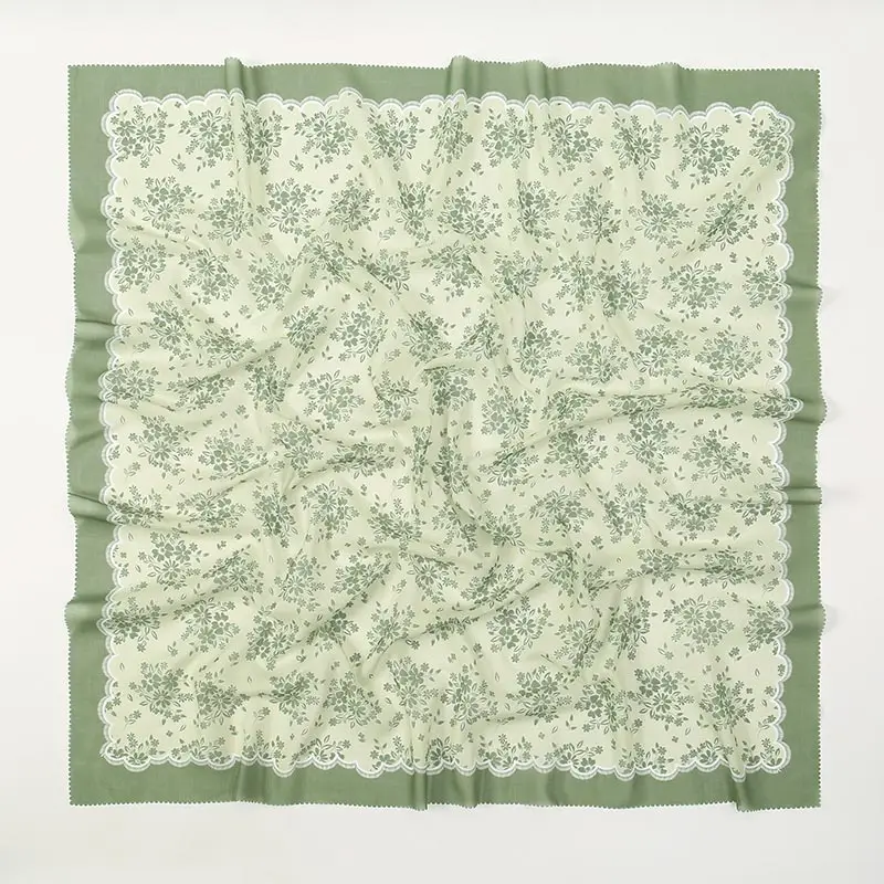 2025 New Fashion 110X110CM Printed Square Scarf for Women Muslim Headband Hijab Lady Bandana Party Accessories Scarf Hairband ﻿