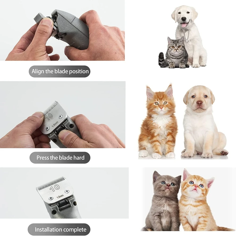 Pet Dog Grooming Clipper Blade,Compatible with Andis Size 50 Cut Length 1/125"(0.2mm),Compatible with Oster A5, fit for Wahl KM
