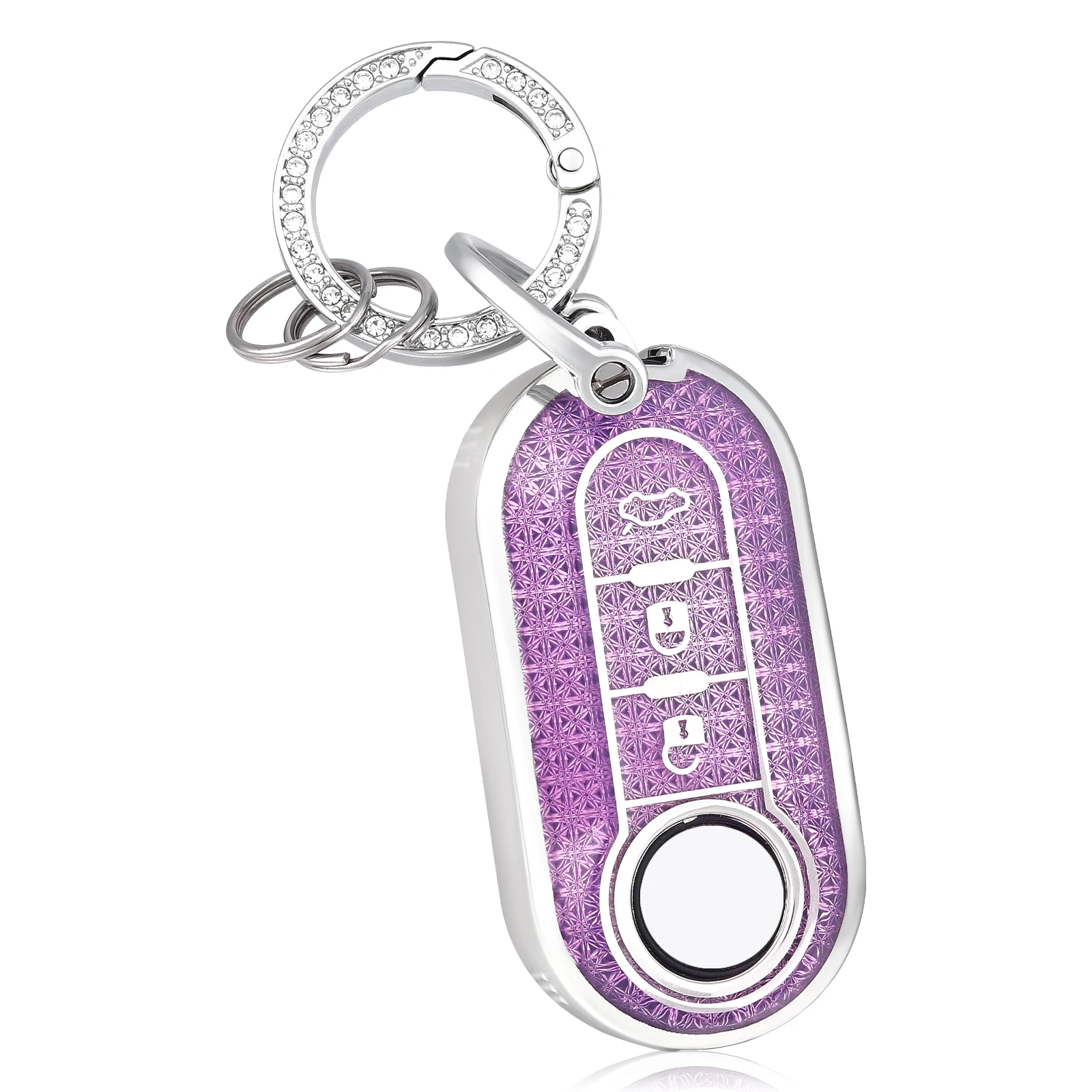 TPU-Autoschlüsseletui mit Schlüsselanhänger für Fiat 500, Panda, Punto, Bravo, Doblo, Peugeot, Boxer, Citroen, Relais, Fiat, Ducato, Lancia Musa – Detail 8