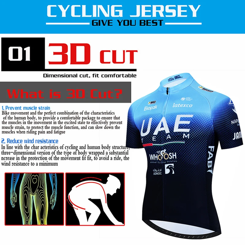 Cycling Clothes Man Summer 2025 UAE Bib Tricuta Jersey Pro Team Bike Clothing Men's Suit for Bicycle Road Uniform Laser Cut Mtb 2