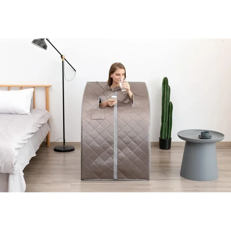 Portable far infrared sauna for Relaxation & Detox Full Body Sauna Tent with Heating Foot Pad & Folding Chair 5