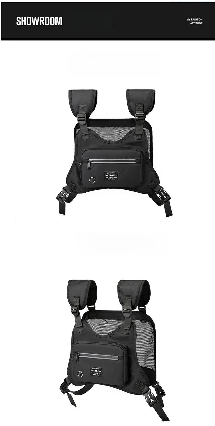 Taktesch Charter Airplane Weste Casual Personaliséiert Trendy Schëller Männer Broschtbeutel Aarbechtsrucksak_voghion.com