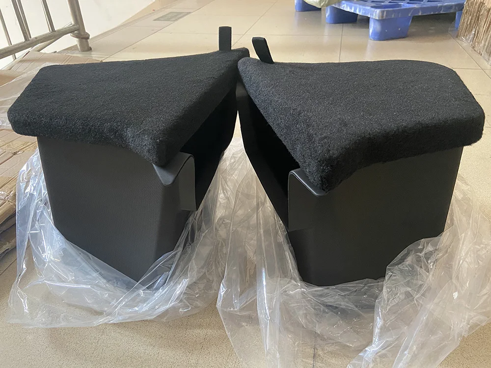 for Tesla Model Y Juniper 2025 Left Right Rear Trunk Side Storage Organizer Box Suede Cover TPE Waterproof Bin 2024 Accessories