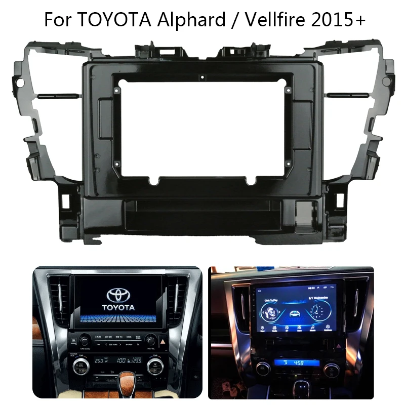 

10.1" Car Radio Head Unit Fascia For TOYOTA Alphard/Vellfire 2015+ Auto Stereo Install Panel Mount Bezel Faceplate Frame Kit