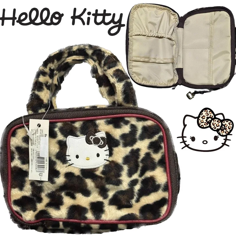 Sanrio-Hello-Kitty-Leopard-Print-Makeup-Bag-Women-Zipper-Cosmetic ...