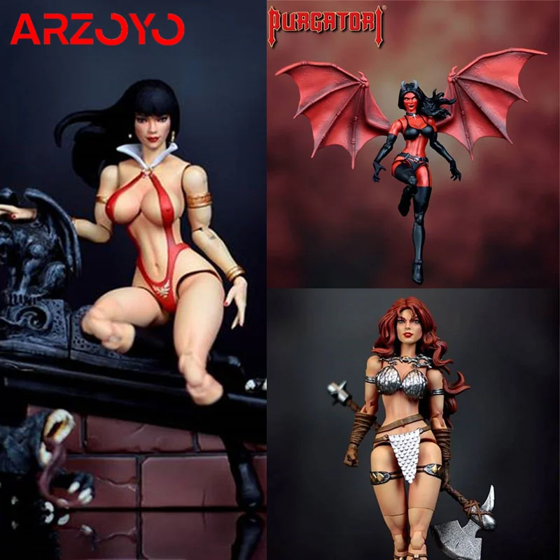 

Executive Replicas 1/12 Scale Full Set Red Sonja Queen of The Damned Purgatori The Lady Vampirella Female Action Figure
