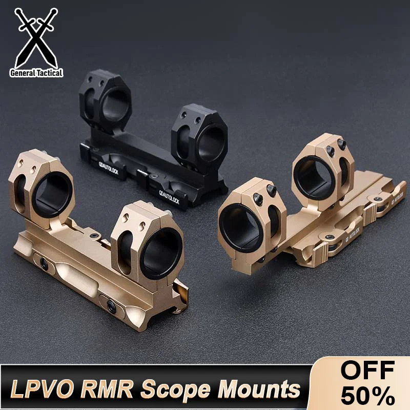 

Tactical Airsoft LPVO RMR Scope Offset Optic QD Mounts Plate Accessroies 25.4mm 30mm Rings Fit 20MM Rail Sight Base Hunting