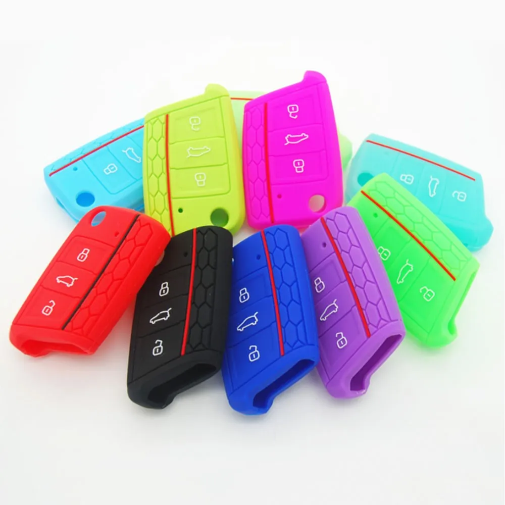 1ps Car Key Case Cover Remote 3 Buttons for Volkswagen VW Golf 7 mk7 Skoda Octavia A7 New Polo