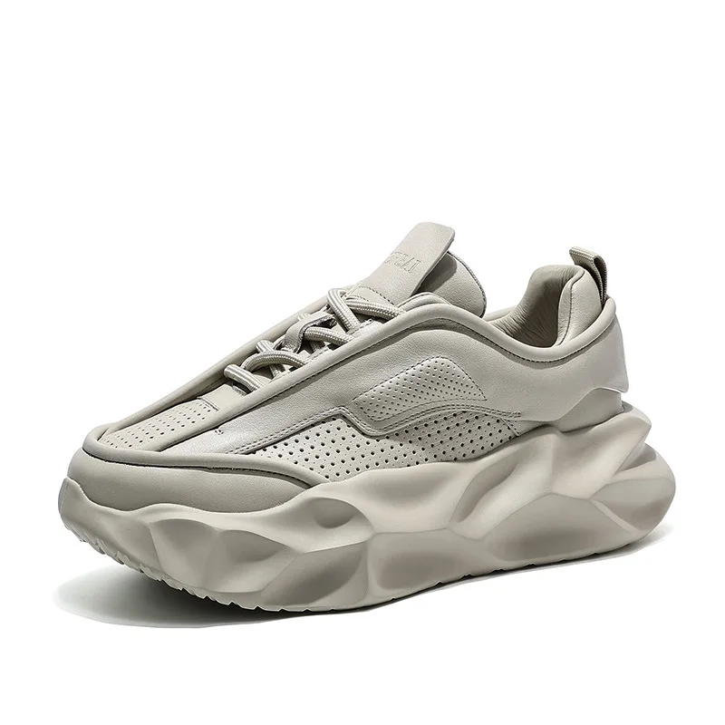 Men's Shoes 2023 Autumn New Soft Sole Sports Shoes Surface Cowhide Trend Thick Sole Comfortable Casual Shoes Women's Shoes 5