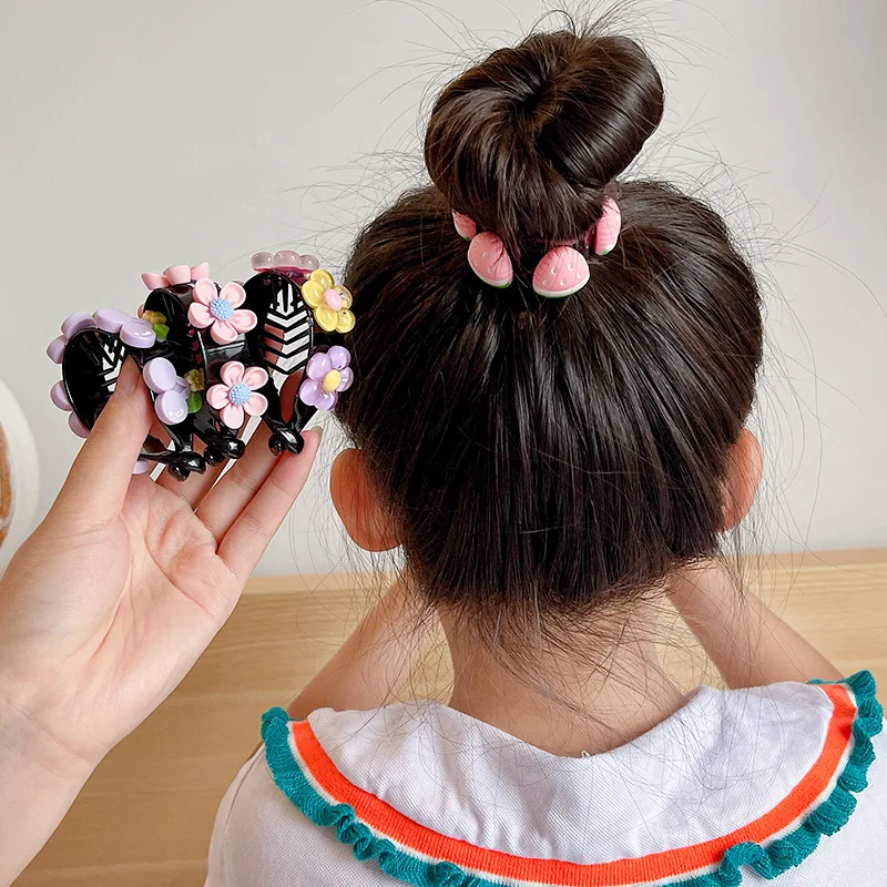 

Cute Cartoon Girls Hairpin Ponytail Holder Hair Claw Shark Clips for Kid Acrylic Barrettes Crab Hairgrip Headwear