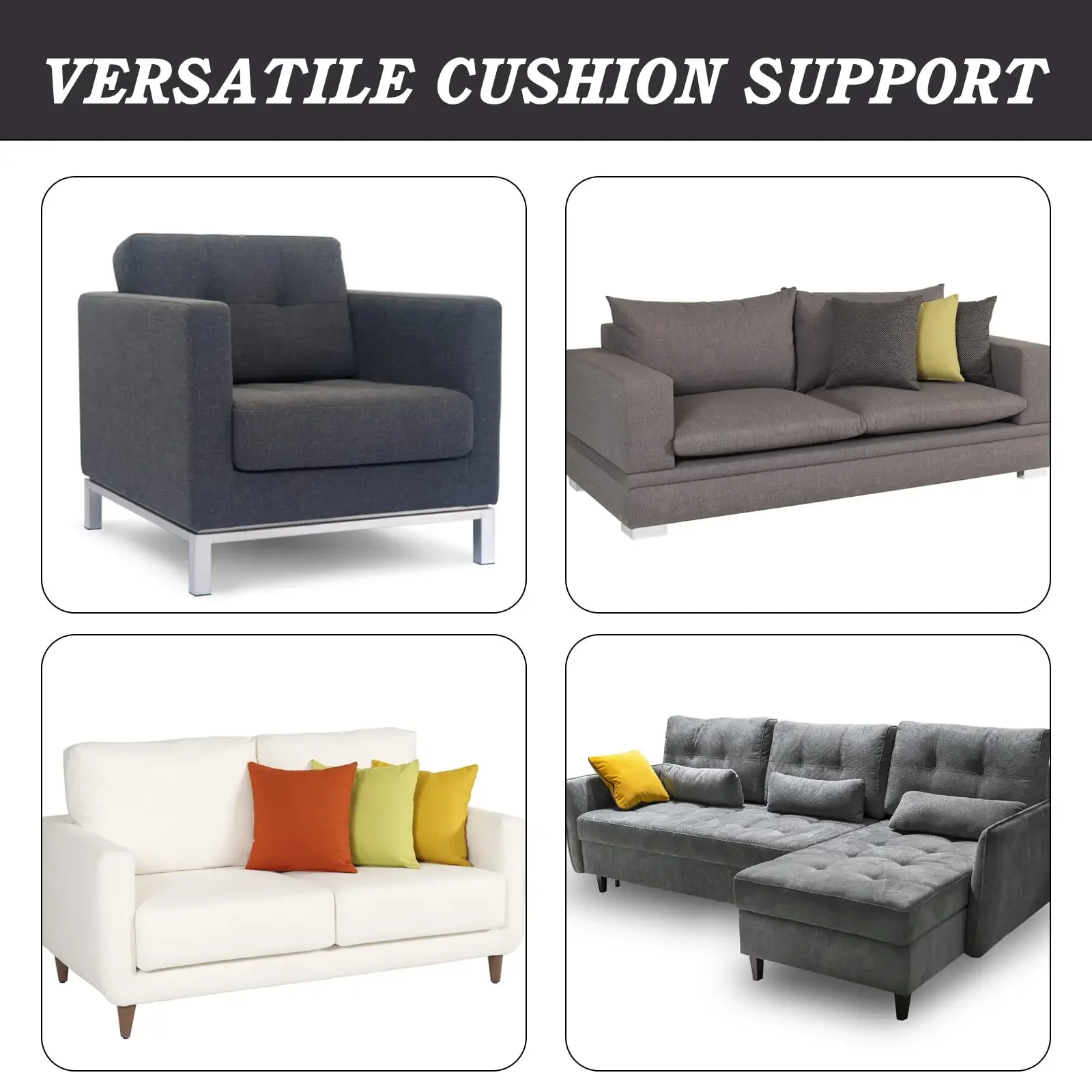 1/2/3Pcs 50x50x5cm High-Density Foam Curve Couch Sofa Cushion Support Cushion Sag Repair Replacement for Sofa Couch Chair 5