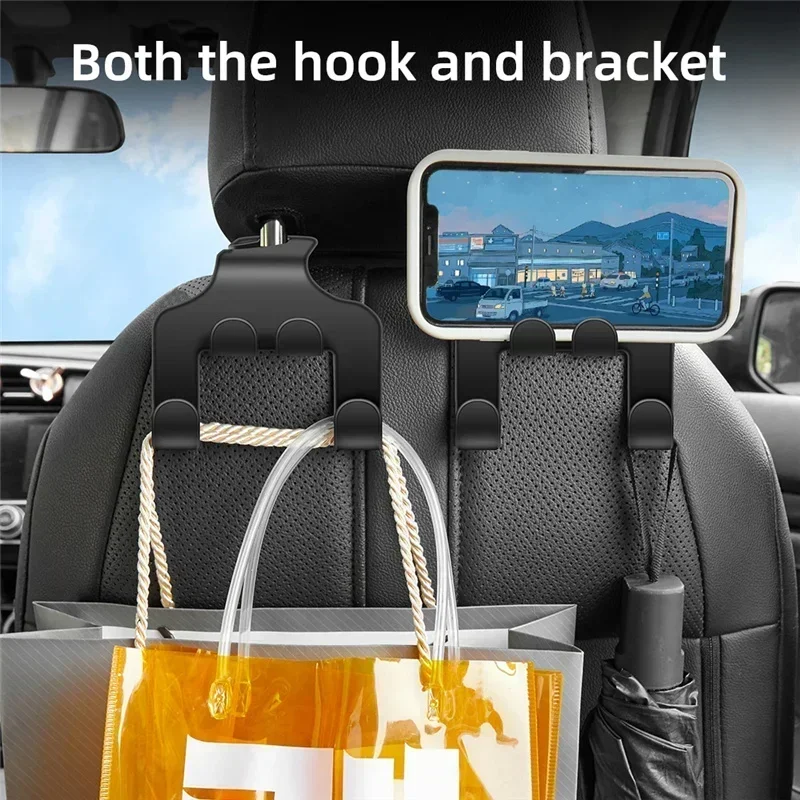 Car Back Seat Hook Hanging Storage Phone Holder
